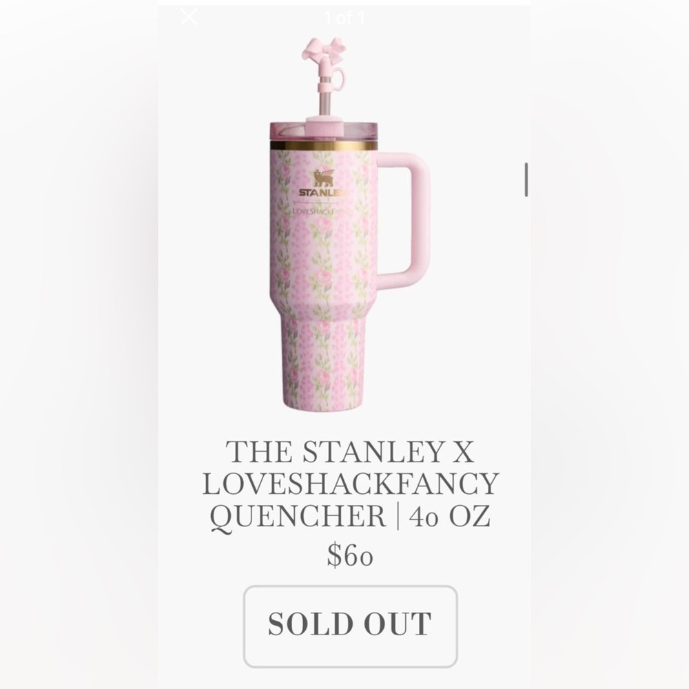 Stanley x Love Shack Fancy 40 oz quencher in Blooming Heirloom- Brand New